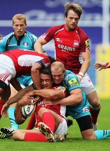 Daniel Browne tackled by Mike Tindall
