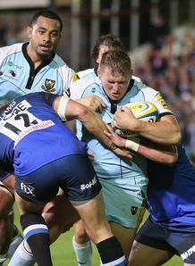 Dylan Hartley tackled Bath vNorthampton Saints Dylan Hartley tackled Bath vNorthampton Saints