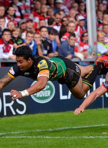 George Pisi try Northampton v Gloucester