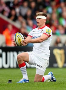 Owen Farrell lining one up for Saracens Owen Farrell lining one up for Saracens