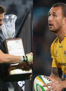 Richie McCaw split with Quade Cooper Richie McCaw split with Quade Cooper