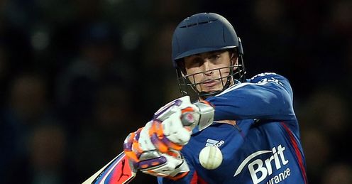Opening up: Kieswetter hit a timely 50 against South Africa at Edgbaston - his third in 21 knocks