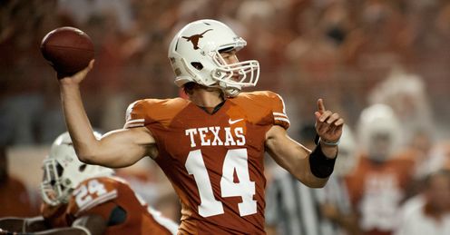 Texas quarterback Ash put in a solid performance against Wyoming