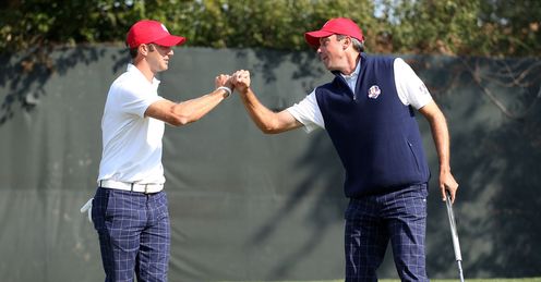 Dustin Johnson Matt Kuchar Ryder Cup day one fourballs
