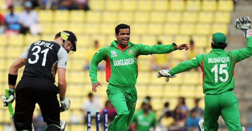 Martin Guptill bowled by Abdur Razzaq New Zealand v Bangladesh World Twenty20
