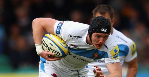 James Hanks Exeter chiefs white kit James Hanks Exeter chiefs white kit