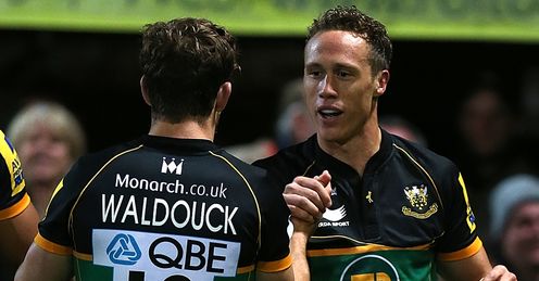 James Wilson Northampton Saints try v Wasps James Wilson Northampton Saints try v Wasps