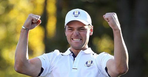 Kaymer: the German holed the decisive putt for Team Europe at Medinah