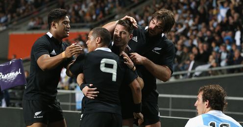 New Zealand celebration Rugby Championship v Argentina New Zealand celebration Rugby Championship v Argentina