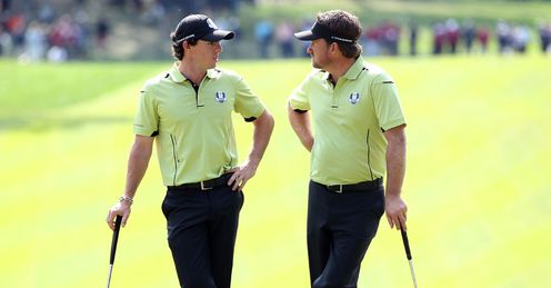Rory McIlroy Graeme McDowell Ryder Cup day one fourballs