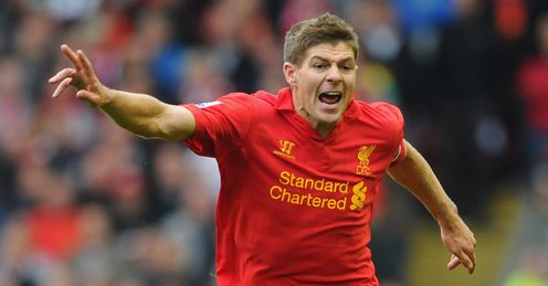 Gerrard: enjoys scoring against Manchester United
