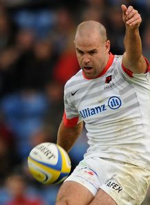 Charlie Hodgson kicks London Welsh v Saracens Aviva Premiership 2012