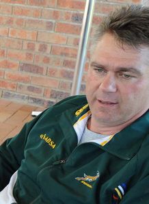 Heyneke Meyer during the Springboks interview Heyneke Meyer during the Springboks interview