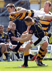 Jackson Ormond and Jason Woodward in Wellington v Taranaki Jackson Ormond and Jason Woodward in Wellington v Taranaki