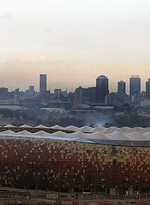 Soccer City Stadium in Soweto view
