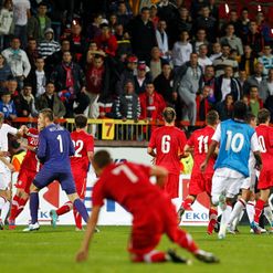 Serbia and England: Ugly scenes