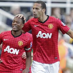 Evra: Celebrates his goal