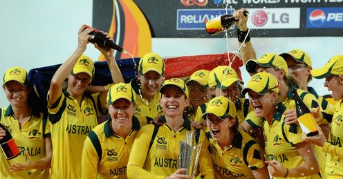 Australia celebrate womens World Twenty20 final victory Colombo