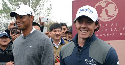 McIlroy & Woods at the 'Duel at Lake Jinsha'