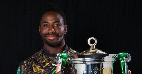 Fulgence Ouedraogo with Heineken Cup Fulgence Ouedraogo with Heineken Cup