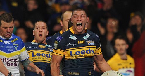 Warrington v Leeds Super League Grand Final Ryan Hall celeb Warrington v Leeds Super League Grand Final Ryan Hall celeb