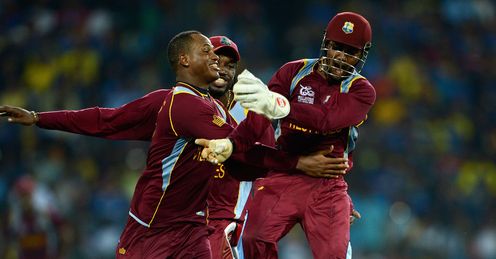 West Indies celebrate v Sri Lanka