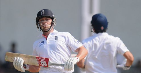 jonathan trott alastair cook day two india a mumbai brabourne stadium england warm up match