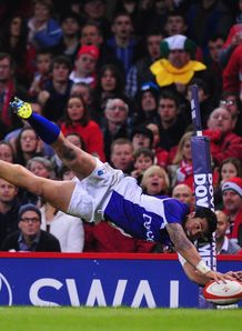 George Pisi try Wales v Samoa George Pisi try Wales v Samoa