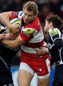 Gloucester centre Billy Twelvetrees taking it up Gloucester centre Billy Twelvetrees taking it up