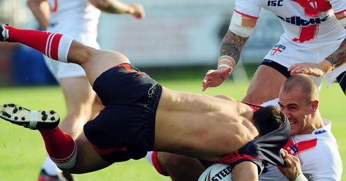 Mossop: putting the tackles in for England