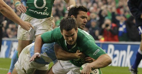 Jonathan Sexton try Ireland v Argentina Jonathan Sexton try Ireland v Argentina