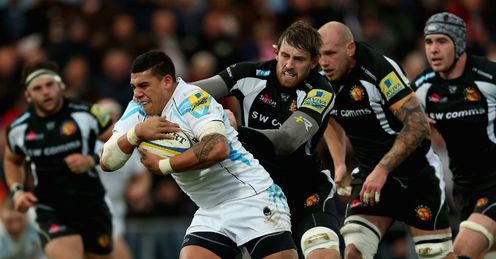 Josh Short of Worcester Warriors is tackled by Aly Muldowney Josh Short of Worcester Warriors is tackled by Aly Muldowney