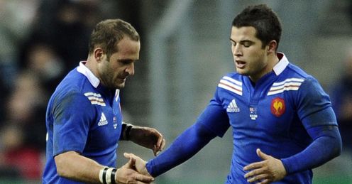 l r Frederic Michalak Brice Dulin France v Australia l r Frederic Michalak Brice Dulin France v Australia