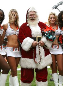 Father Christmas Christmas cheerleaders Father Christmas Christmas cheerleaders