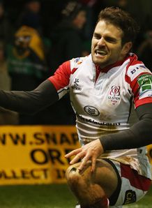 Jared Payne Ulster scoring a try against Northampton Heineken Cup - round three Jared Payne Ulster scoring a try against Northampton Heineken Cup - round three