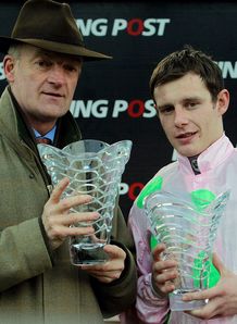 Leading Grand National candidate On His Own was a surprise winner of the Ladbrokes Boyne Hurdle