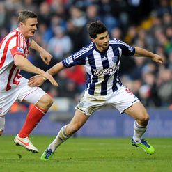 Tough battle: Robert Huth and Shane Long
