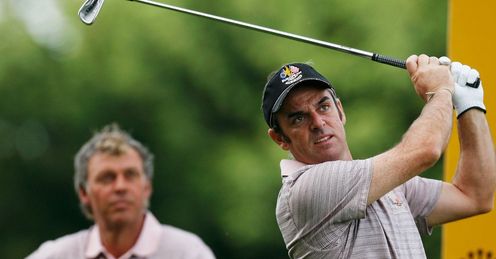 Clarke (L) and McGinley: Who will lead Europe in 2014?