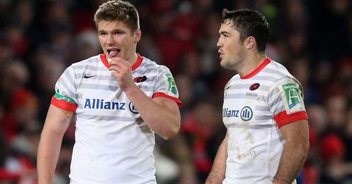 Owen Farrell Brad Barritt - Saracens Heineken Cup Owen Farrell Brad Barritt - Saracens Heineken Cup
