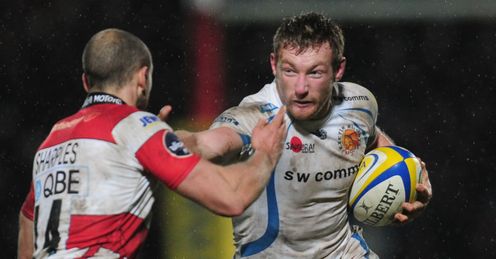 Matt Jess of Exeter is tackled by Charlie Sharples of Gloucester Matt Jess of Exeter is tackled by Charlie Sharples of Gloucester