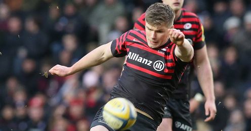 Farrell: kicked 10 penalties and a conversion as Saracens saw off Racing Metro