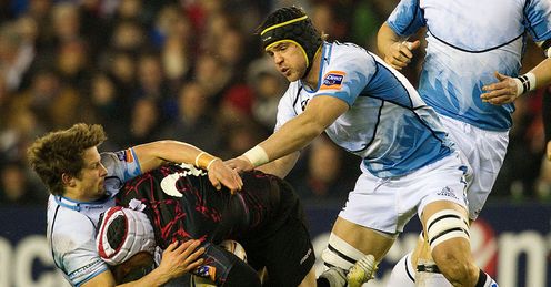 Peter Horne Tom Ryder Edinburgh Rugby Glasgow Warriors Rabodirect Pro12 Peter Horne Tom Ryder Edinburgh Rugby Glasgow Warriors Rabodirect Pro12