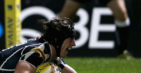James Gaskell Sale Sharks scoring a try against Worcester Warriors James Gaskell Sale Sharks scoring a try against Worcester Warriors