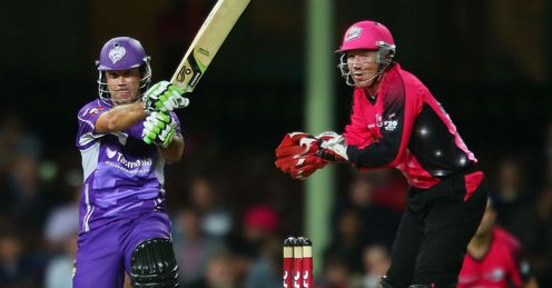 Ricky Ponting Hobart Hurricanes batting against the Sydney Sixers