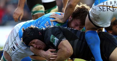 Julian Salvi Leicester Tigers scoring one of his two tries against Treviso Heineken Cup - round three Julian Salvi Leicester Tigers scoring one of his two tries against Treviso Heineken Cup - round three