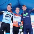 Geraint Thomas si è superato per riuscire a salire sul podio finale a fianco del vincitore Tom Jelte Slagter e di Javier Moreno