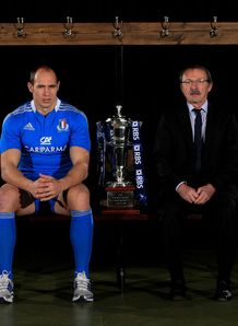 Six Nations 2013 launch Sergio Parisse and Jacques Brunel