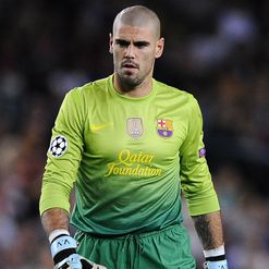 Valdes: Back in goal for Barca