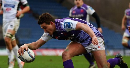 Alex Davis London Welsh scores try Alex Davis London Welsh scores try