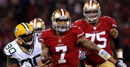 Colin Kaepernick: Was unstoppable against the Green bay Packers